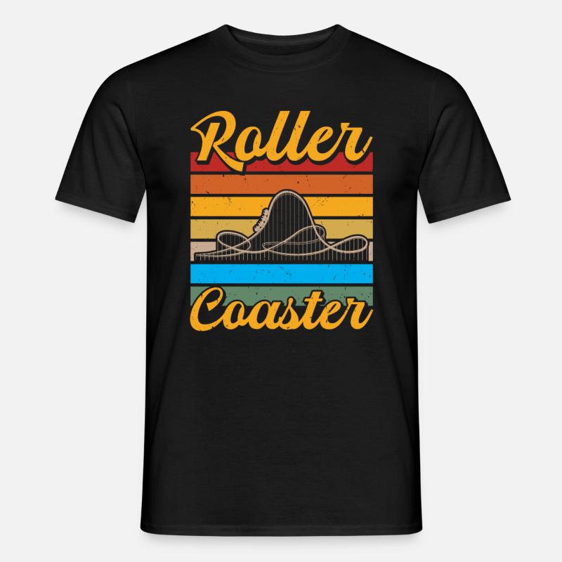 Scooter Coaster, Roller Coaster, Amusement Park, Joy - Men’s T-shirt - black