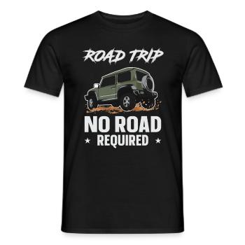 Road trip / pas de route requise - terrain - T-shirt homme - noir - Devant - AI Model Male 178 light (178cm)