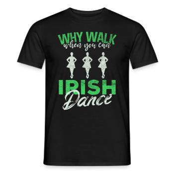 Irish Dance, Step dance, Irish Culture, Dancing - Men's T-Shirt - black - Front - AI Model Male 178 light (178cm)
