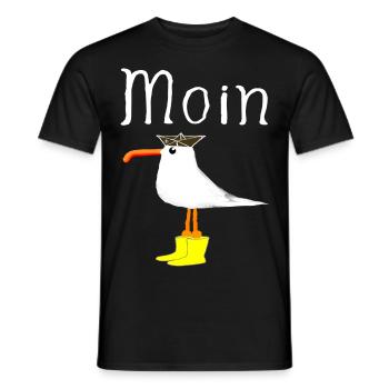 Hafen Möwe Kind der Küste Küstenkind Anker - Männer T-Shirt - Schwarz - Vorne - AI Model Male 178 light (178cm)