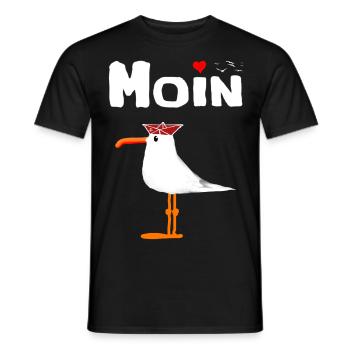Moin Home Coastal Child Seagull Anchor Gifts Port - Men's T-Shirt - black - Front - AI Model Male 178 light (178cm)