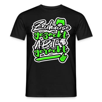 Abi 2022 Spruch Zuhause gezockt Abi gerockt AK 22 - Männer T-Shirt - Schwarz - Vorne - AI Model Male 178 light (178cm)