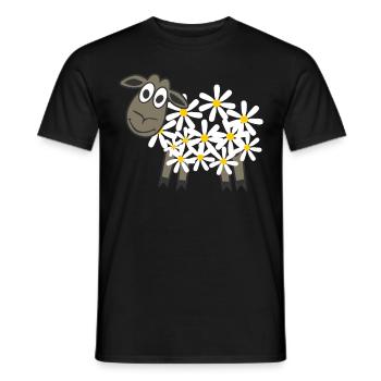 Sheep Daisy Sheep Sheep - Men's T-Shirt - black - Front - AI Model Male 178 light (178cm)