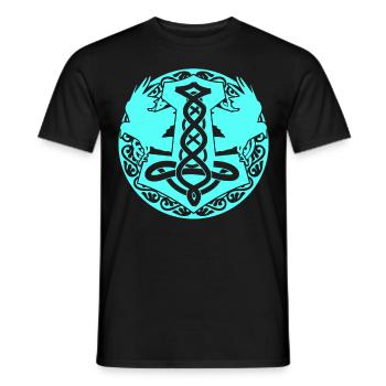 Raben Wikinger Krähen Schmuck Rabe - Männer T-Shirt - Schwarz - Vorne - AI Model Male 178 light (178cm)