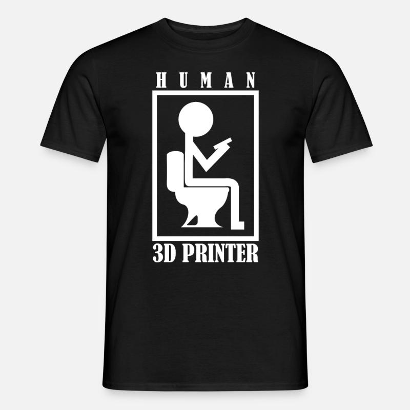 3D-Drucker 3D-Printer Klo 3D Drucker - Männer T-Shirt - Schwarz