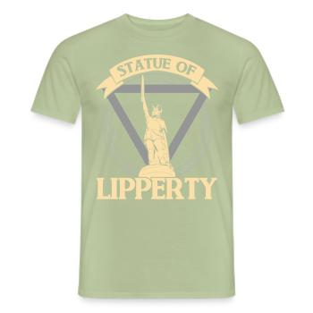 Hermannsdenkmal Statue of Lipperty - Männer T-Shirt - Sage - Vorne - AI Model Male 178 light (178cm)