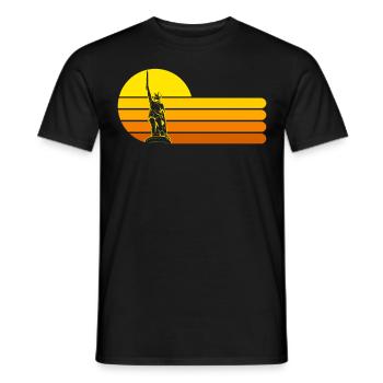 Hermannsdenkmal Lippe Arminius Detmold - Männer T-Shirt - Schwarz - Vorne - AI Model Male 178 light (178cm)