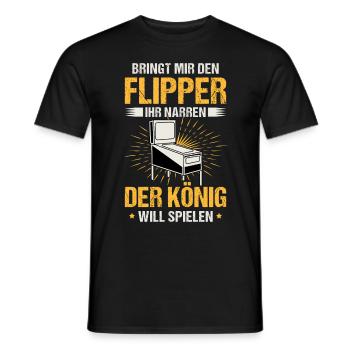 Bringt mir den Flipper / Flipperautomat Pinball - Männer T-Shirt - Schwarz - Vorne - AI Model Male 178 light (178cm)