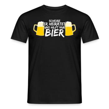 Junggesellenabschied Bier Junggeselle - Männer T-Shirt - Schwarz - Vorne - AI Model Male 178 light (178cm)