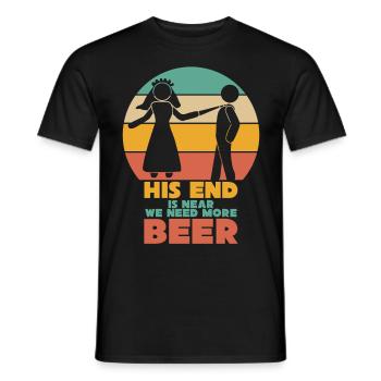 Junggesellenabschied Bachelor Party Beer - Men's T-Shirt - black - Front - AI Model Male 178 light (178cm)