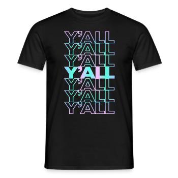 Rétro Y’all - T-shirt homme - noir - Devant - AI Model Male 178 light (178cm)