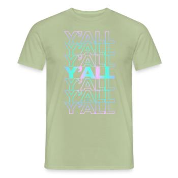 Rétro Y’all - T-shirt homme - vert sauge - Devant - AI Model Male 178 light (178cm)