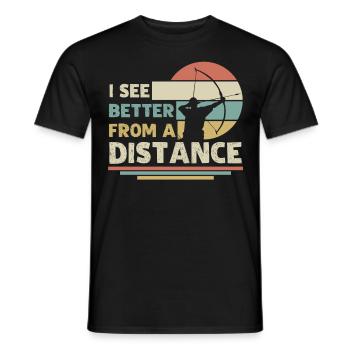 Longbow 3D Tir à l’arc Tir à l’arc - T-shirt homme - noir - Devant - AI Model Male 178 light (178cm)