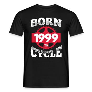 Geboren 1999 zum Radfahren Geburtstag Fahrrad Rad - Männer T-Shirt - Schwarz - Vorne - AI Model Male 178 light (178cm)
