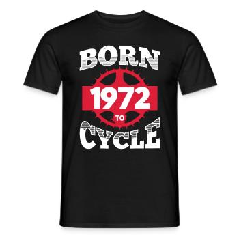 Né en 1972 pour vélo anniversaire roue de vélo - T-shirt homme - noir - Devant - AI Model Male 178 light (178cm)
