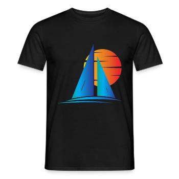 Voilier nautique Voile - T-shirt homme - noir - Devant - AI Model Male 178 light (178cm)