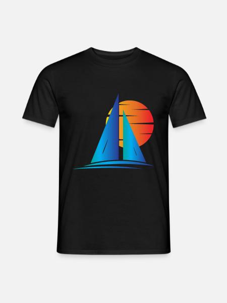 Nautical Sailboat Sailing - Men's T-Shirt - black