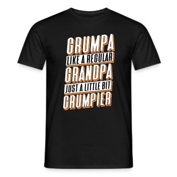 Grumpa Mürrischer Vieil homme Grand-père retraité - T-shirt homme - noir - Devant - AI Model Male 178 light (178cm)