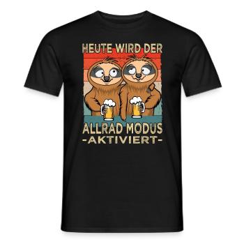 Bierspruch - Bierliebhaber - Faultier Spruch - Männer T-Shirt - Schwarz - Vorne - AI Model Male 178 light (178cm)