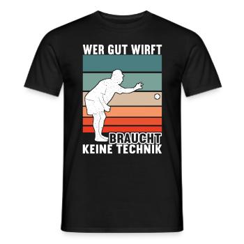 Boule Petanque - Männer T-Shirt - Schwarz - Vorne - AI Model Male 178 light (178cm)