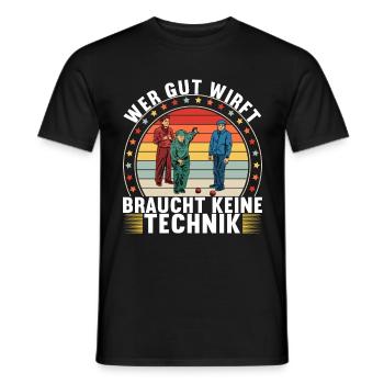 Boule Petanque - Männer T-Shirt - Schwarz - Vorne - AI Model Male 178 light (178cm)