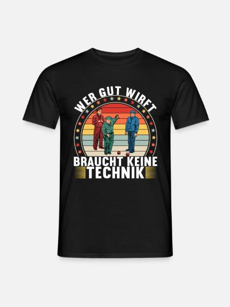 Boule Petanque - Männer T-Shirt - Schwarz