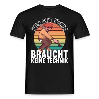 Boule Petanque - Männer T-Shirt - Schwarz - Vorne - AI Model Male 178 light (178cm)