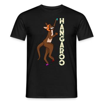 Kangourou Escalade Alpinisme Blouldern - T-shirt homme - noir - Devant - AI Model Male 178 light (178cm)
