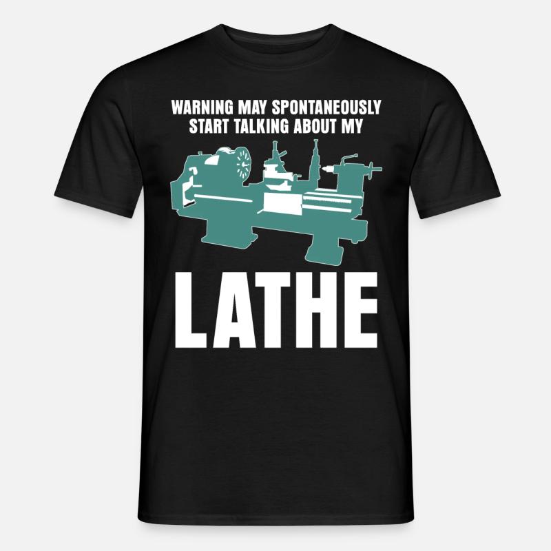 Zerspaner Drehmaschine Dreher - Männer T-Shirt - Schwarz