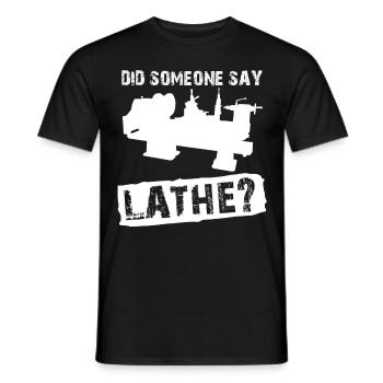 Machining Lathe Milling Cutter Lathe - Men's T-Shirt - black - Front - AI Model Male 178 light (178cm)