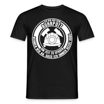Ruhrgebiet Bergbau Zeche Ruhrpott - Männer T-Shirt - Schwarz - Vorne - AI Model Male 178 light (178cm)