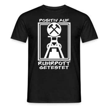Ruhrgebiet Kohle Zeche Ruhrpott - Männer T-Shirt - Schwarz - Vorne - AI Model Male 178 light (178cm)