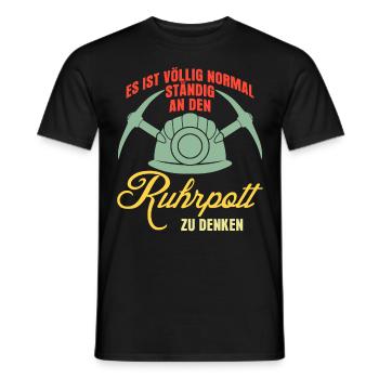 Ruhrgebiet Retro Bergbau Ruhrpott - Männer T-Shirt - Schwarz - Vorne - AI Model Male 178 light (178cm)