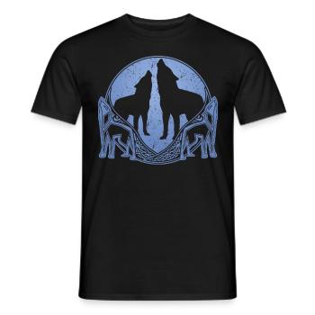 Wolf Odins Odhin Wölfe Valhalla - Männer T-Shirt - Schwarz - Vorne - AI Model Male 178 light (178cm)
