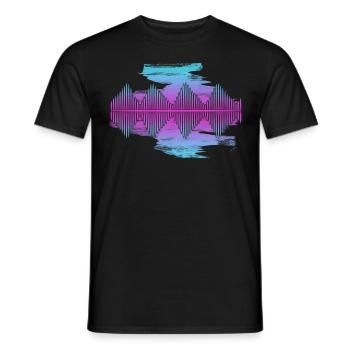 Synthesizer Waveform Synth Synthesizers - Männer T-Shirt - Schwarz - Vorne - AI Model Male 178 light (178cm)