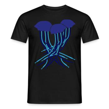 Synthétiseur Méduse Méduse Synthétiseurs modulaires - T-shirt homme - noir - Devant - AI Model Male 178 light (178cm)