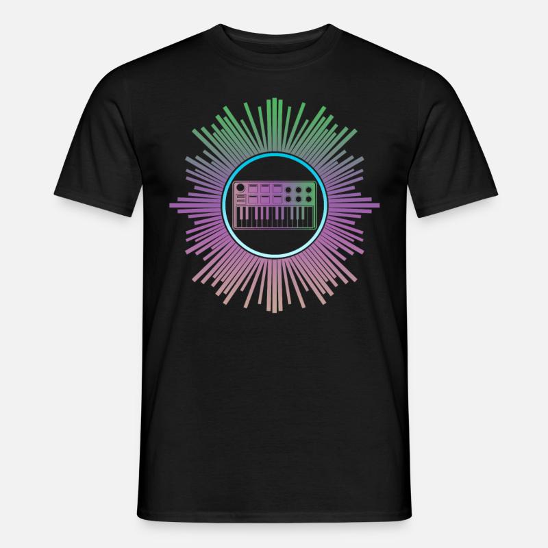 Synthesizer Synth Modular Synthesizers - Männer T-Shirt - Schwarz