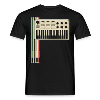 Synthétiseur Synthétiseurs modulaires analogiques - T-shirt homme - noir - Devant - AI Model Male 178 light (178cm)