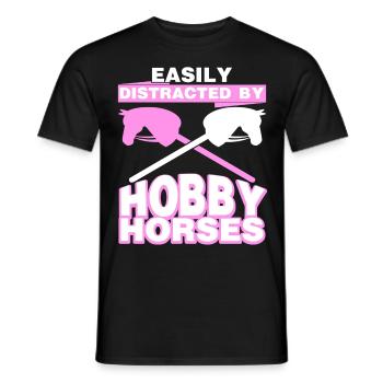 Hobby Horse Horsing Hobbyhorse - Men's T-Shirt - black - Front - AI Model Male 178 light (178cm)