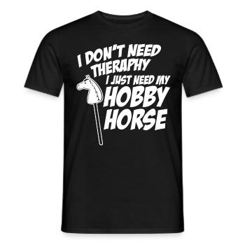 Hobby Horse Horse Saying Hobby Horse - Men's T-Shirt - black - Front - AI Model Male 178 light (178cm)