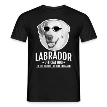 Labrador Offizieller Hund der coolsten Menschen de - Männer T-Shirt - Schwarz - Vorne - AI Model Male 178 light (178cm)