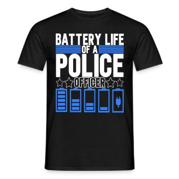 Police Policeman - Men's T-Shirt - black - Front - AI Model Male 178 light (178cm)