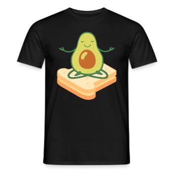 Avocado Toast - Männer T-Shirt - Schwarz - Vorne - AI Model Male 178 light (178cm)