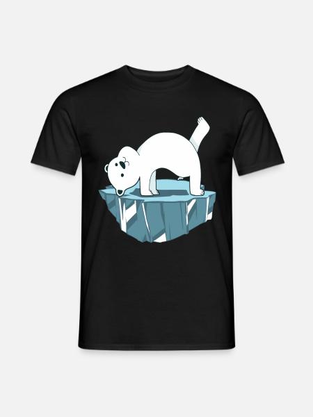 Yoga Polar Bear - Men's T-Shirt - black