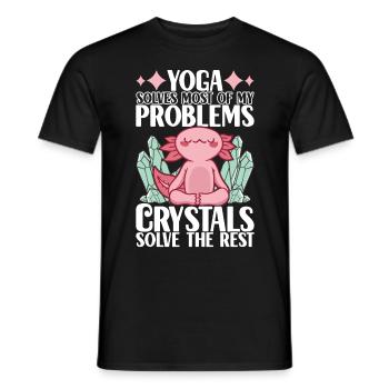 Yoga Yogi Entspannen - Männer T-Shirt - Schwarz - Vorne - AI Model Male 178 light (178cm)