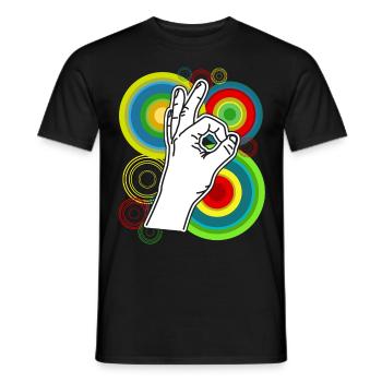 Regardé dans Rétro drôle Regardé dans - T-shirt homme - noir - Devant - AI Model Male 178 light (178cm)