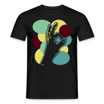 Regardé dans Rétro Regardé dans - T-shirt homme - noir - Devant - AI Model Male 178 light (178cm)