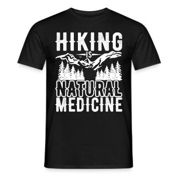 Hiking Mountaineering Mountaineers - Men's T-Shirt - black - Front - AI Model Male 178 light (178cm)