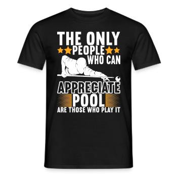 Billard de piscine - T-shirt homme - noir - Devant - AI Model Male 178 light (178cm)