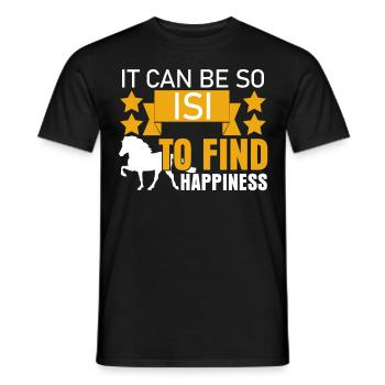 Icelandic Horse Horse Tölt Icelandic Horses - Men's T-Shirt - black - Front - AI Model Male 178 light (178cm)